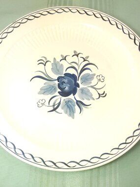 Vintage Adams England "Baltic" Ironstone Plate 10"Hand Painted 70s English with